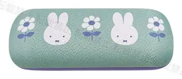 미피 한나리 플라워 GR 크레이프 원단 질감 안경 케이스 (크로스 포함)