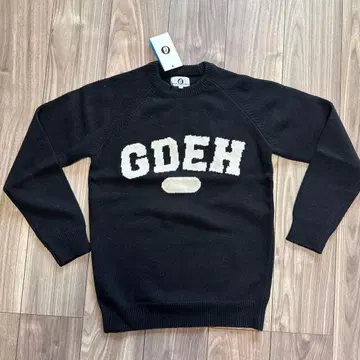 GOODENOUGH GDEH 로고 니트 스웨터 M 블랙 굿이너프
