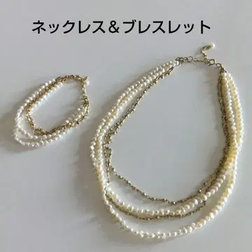 목걸이 팔찌 펄 골드 결혼식 NOJESS