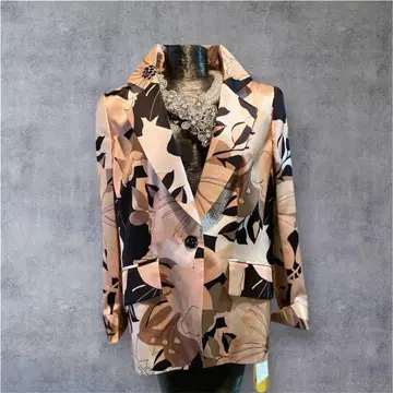 R Deux 실크 스탠딩 칼라 자켓 원피스 수트