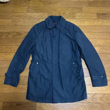 SAGE DE CRET 네이비 스텐카라 코트 사이드 포켓 포함