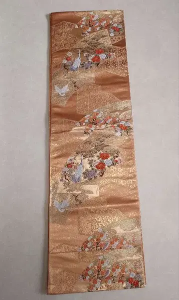 고급 기모노 후쿠로 오비 순수 실크 포멀