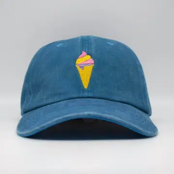 새상품 오리지널 자수 베이스볼 캡 소프트 크림 디저트 과자