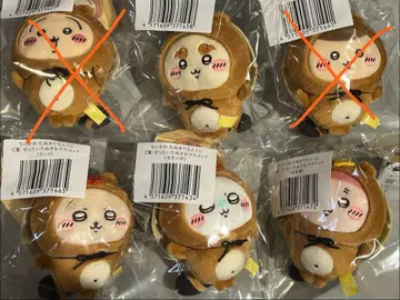 치이카와 (먼작귀) 너구리다몽 복권 C상 4종