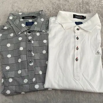 르꼬끄 긴팔 피케 셔츠 골프웨어 2장 세트