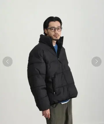 uncord 다운 하프 지퍼 아노락 풀오버 블랙 L 사이즈