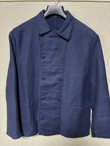 네이비 더블 브레스트 커버올