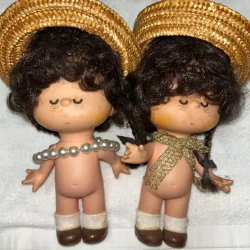 쇼와 레트로 미즈모리 아도 소프트 비닐 인형 양갈래머리