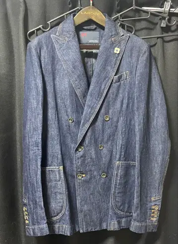 LARDINI 라르디니 데님 더블 브레스트 자켓 46