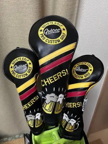 3개 세트 기어 GUIOTE Vintage CHEERS! 골프헤드커버