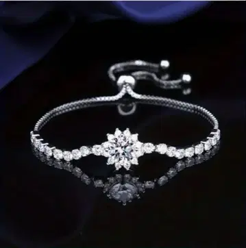 2캐럿 스톤 신축 팔찌