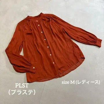 PLST (플라스테) 긴팔 개더 블라우스