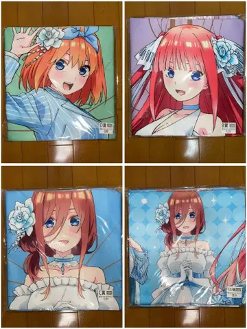 5등분의 신부 특대형 멀티 크로스 B, C, D, 라스트 원상 4개 세트