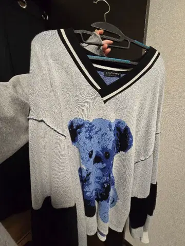 TRAVAS TOKYO 곰 니트 & 롱T 세트