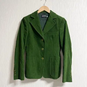 ASPESI 코듀로이 테일러드 자켓 40 그린 이탈리아제