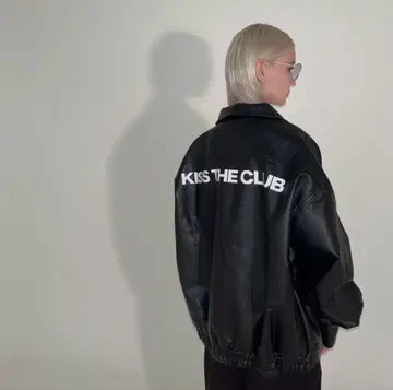 Kiss the club leather jacket