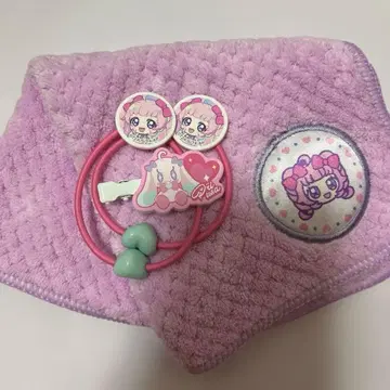 미사용 새상품 아이프리 히마리 머리끈 헤어핀 타월 손수건