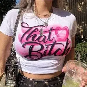 That Bitch 그래픽 T셔츠