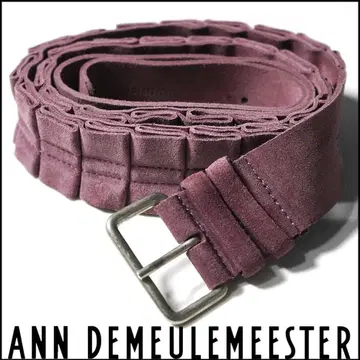 아카이브 새상품 앤드뮐미스터 08AW 장식 가공 가죽 벨트 M