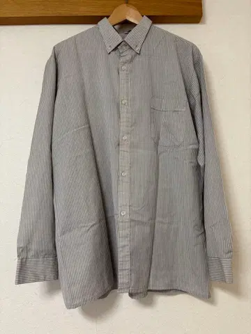 구제 의류 동독제 스트라이프 긴팔 셔츠 사이즈 42