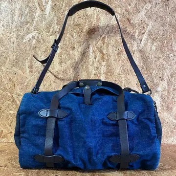 FILSON LEVI'S 가죽 인디고 데님 보스턴 백