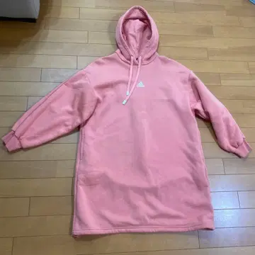 [새상품급] 아디다스 비치 핑크 후드 부착 튜닉 후드티 M