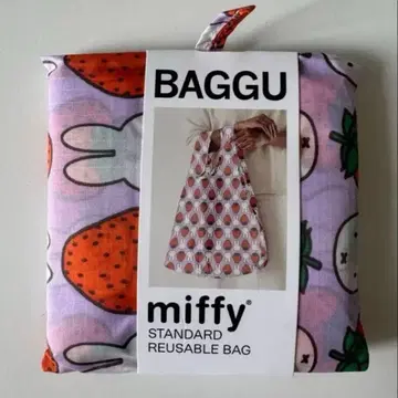 BAGGU 미피 에코백 딸기 무늬