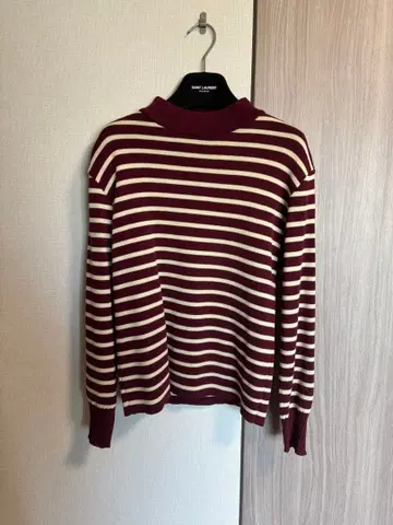 부처 프로덕트 보더 니트 버건디 36