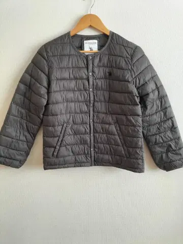 U.S.POLO ASSN. 노카라 패딩 자켓 경량 로고 자수