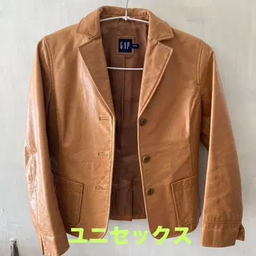 GAP 테일러드 가죽 자켓 카멜색