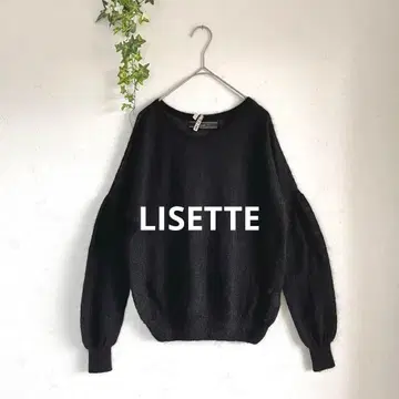 LISETTE 리제타 실크 모헤어 울 드롭 숄더 개더 니트