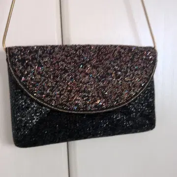 새상품 앤티크 비즈 클러치백 숄더백 파티백