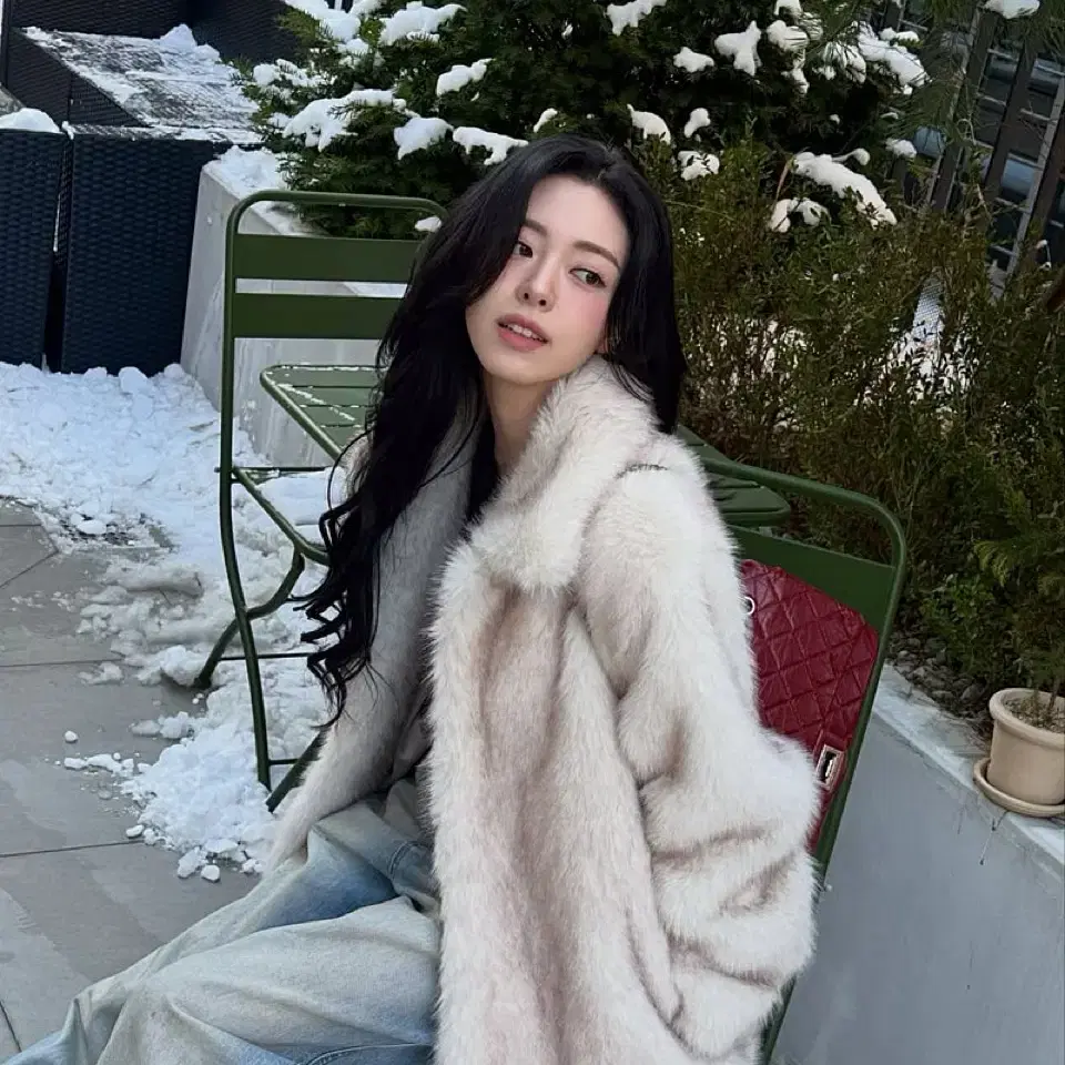 Sinoon 24FW Vintage Mustang Jacket Light Brown #시눈,#무스탕 on