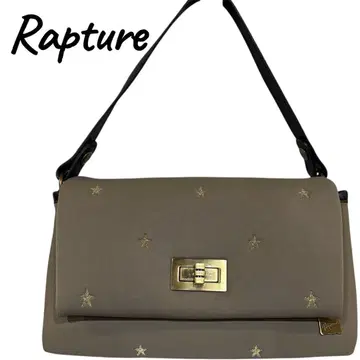 새상품급 Rapture 라프처 별 자수 다이버 소재 토트백 카키