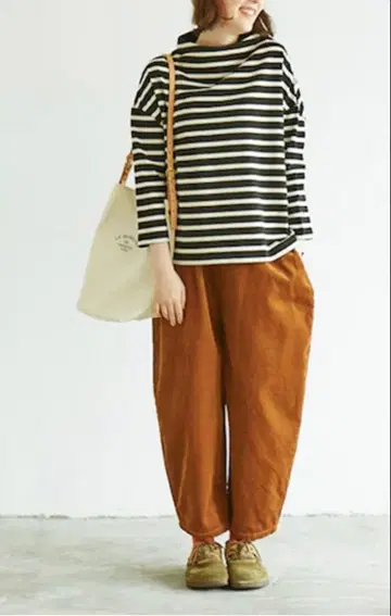 NARU(나루) 데라베 보더 포셀린 셔츠 새상품급