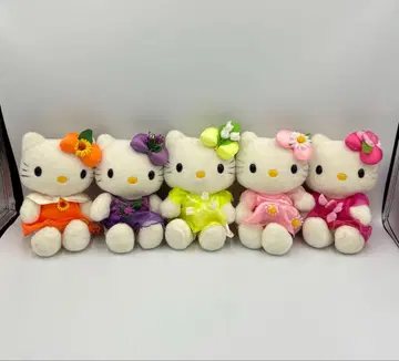 산리오 레트로 헬로키티 꽃점 봉제 인형 5종 세트
