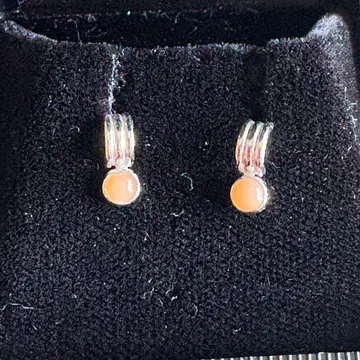 k14WG 핑크색 보석 귀걸이