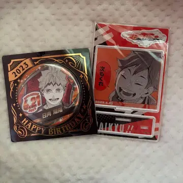 히나타 쇼요 생일 캔뱃지와 아크릴 스탠드