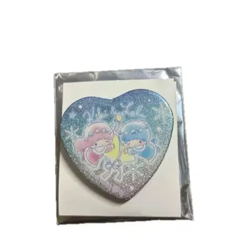 리틀트윈스타 키키라라 트레이딩 하트 글리터 캔뱃지