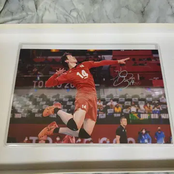 일본 대표 남자 배구 이시카와 유키 친필 사인 포함 사진 인증서 포함