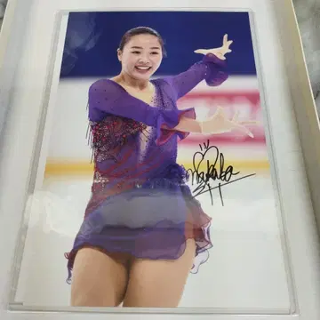 여자 피겨 스케이팅 히구치 와카바 친필 사인 사진 인증서 포함
