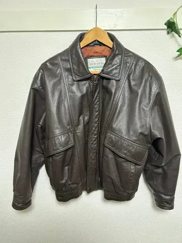 DURANTE 다크 브라운 가죽 자켓