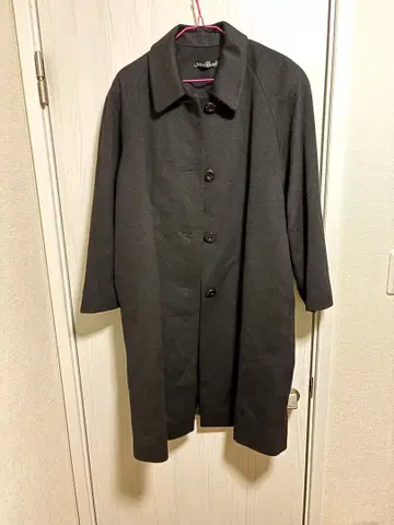 Vallee la Loire 블랙 롱 코트 캐시미어 100%