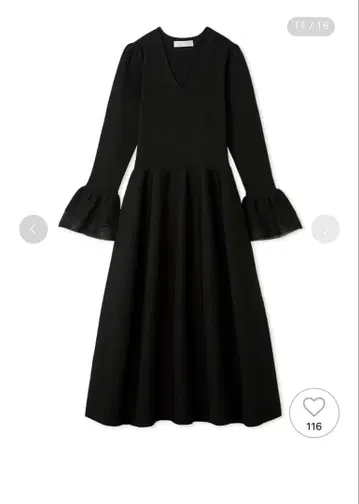 CELFORD 시어 믹스 홀 가먼트 롱 원피스