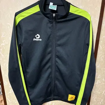Desporte 풀 집업 저지 블랙/라임