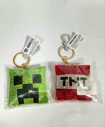 반짝반짝 키체인 키링 마인크래프트 크리퍼 TNT