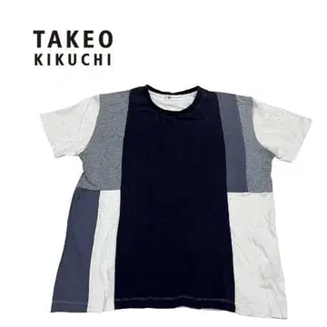 [깔끔한 캐주얼] 타케오 키쿠치 절개 디자인 T셔츠 반팔 M