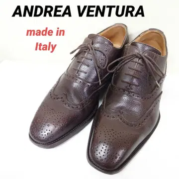 안드레아 벤츄라 이탈리아제 윙팁 슈즈 풀 브로그