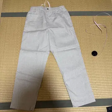 론 허먼 린넨 와이드 팬츠 백 포켓 부착