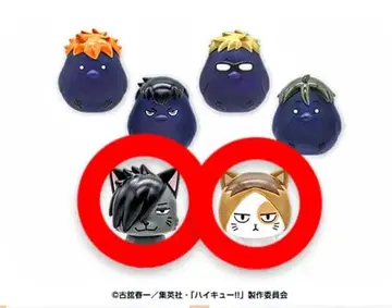 하이큐 애니멀 미니 소프트 비닐 피규어 [쿠로오 고양이 & 켄마 고양이]